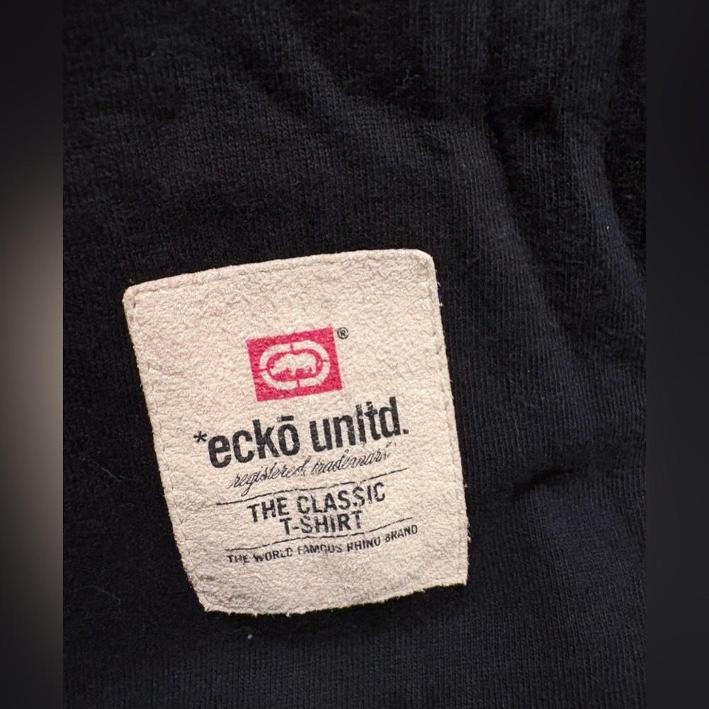 Vintage Ecko Unlimited Angel Wing Overcome Overturn Black Graphic Tee - Picture 7 of 11